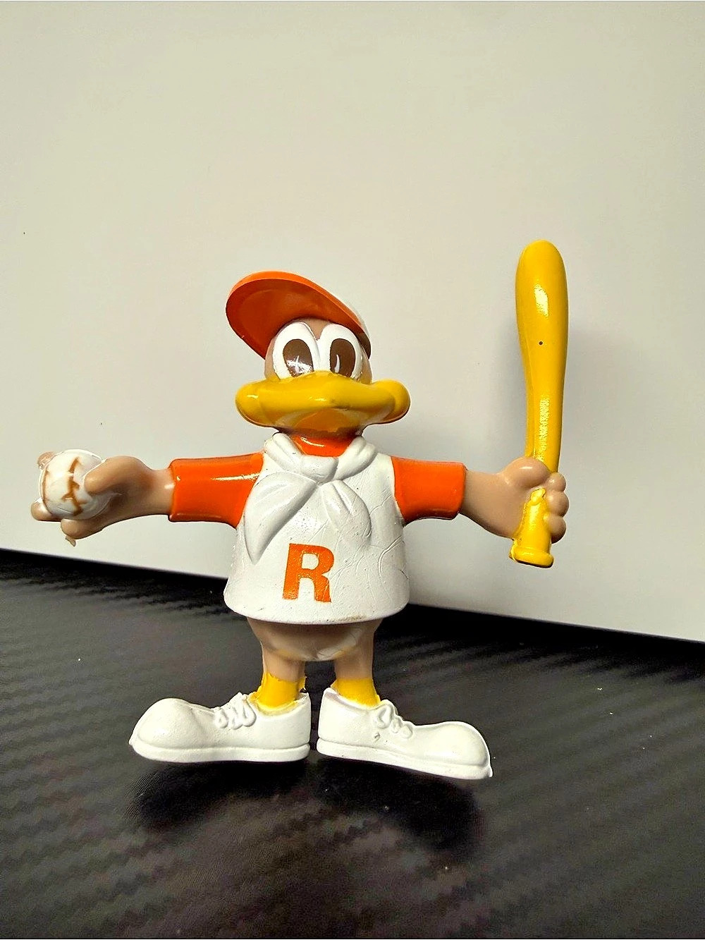 Vintage 1996 Robin’s Donuts Robin Mascot Baseball Bat PVC Figure